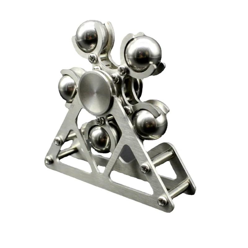Hand Spinner Steel Ball Ferris Wheel 2 Fingertip EDC Adult Fidget Toys Five Bead Finger Gyro 686 Silent Bearing Stainless Steel