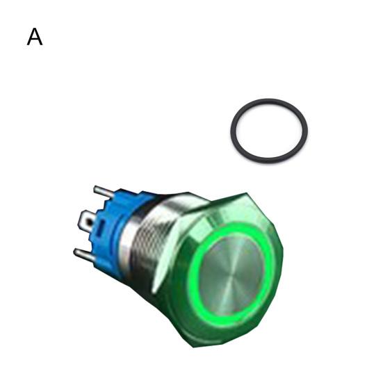 

Водонепроницаемая металлическая самоблокирующаяся кнопка переключателя 16 мм с яркой светодиодной лампой A зелёный