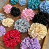 Silk Feeling Hair Tie Flower Ruched Hair Catch Hair Holder Scrunchies Hair Rope