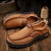 Handgefertigte Echte Lederschuhe Herren Freizeitschuhe Komfort Flache Schuhe Mokassins Werkzeugschuhe