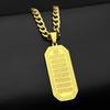 Muslimische Koran Arabische Medaille Anhänger Halskette für Frauen Männer Edelstahl Goldfarbe Islam Allah Amulett Hip Hop Kette Schmuck