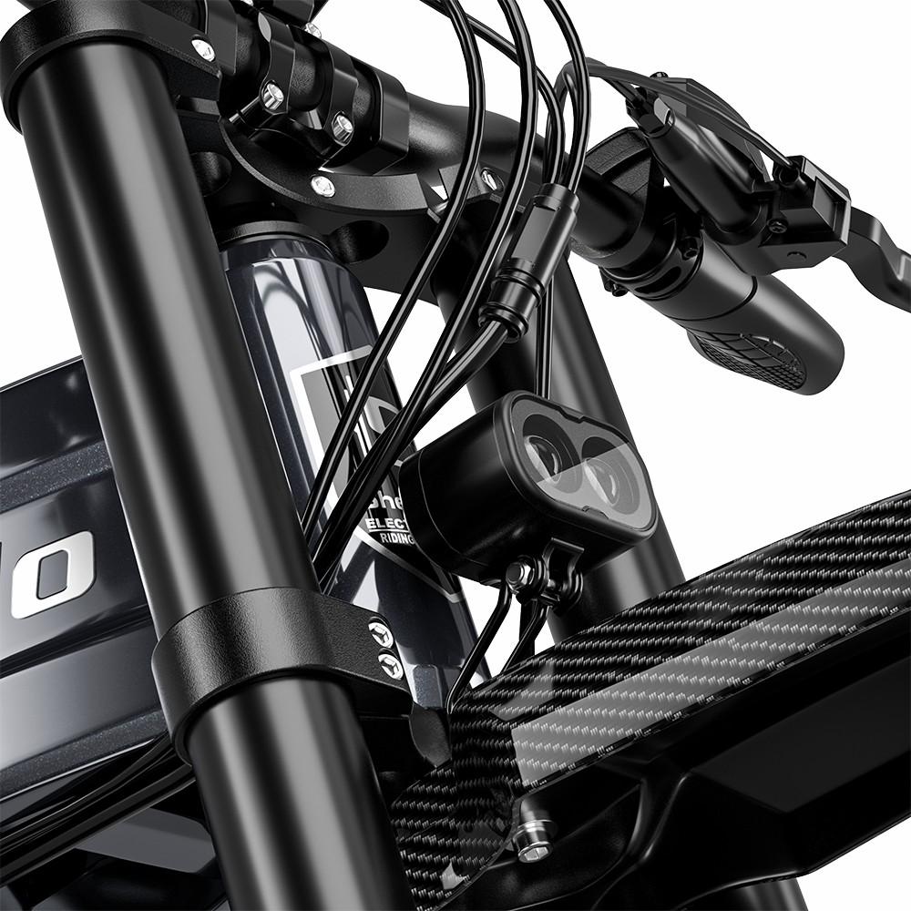 Bicicletta Elettrica Fuoristrada Shengmilo S900 Motore 1500W 20" Full Sospensioni Bicicletta Elettrica per Adulti 48V 30Ah Freni a Doppio Disco Carico Massimo 150Kg