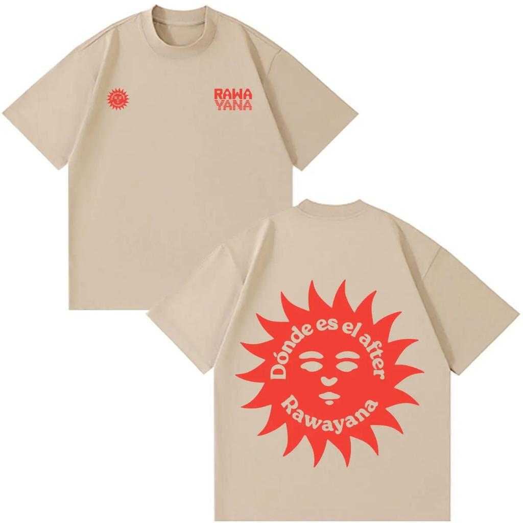 2026 Rawayana ¿Donde Es El After_ Tour Graphics Tshirt Men Women Hip-hop T-shirt Summer Loose Casual Cotton Aesthetic Trendy T-shirts