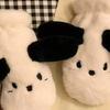 Cute Plush Dog Mittens Women Men Big Ear Dog Gloves Warm Fuzzy Animal Mittens for Winter Outdoor Street Daily Errands
