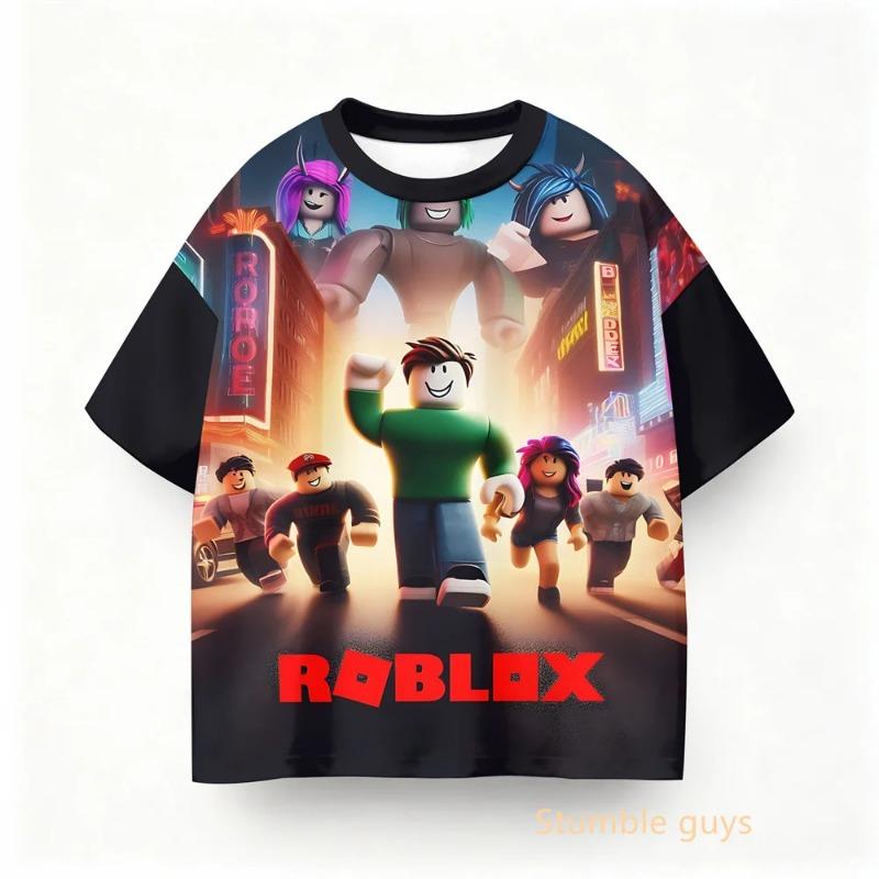 Summer Children Roblox Game Print Tee Boys Clothes Girls Anime