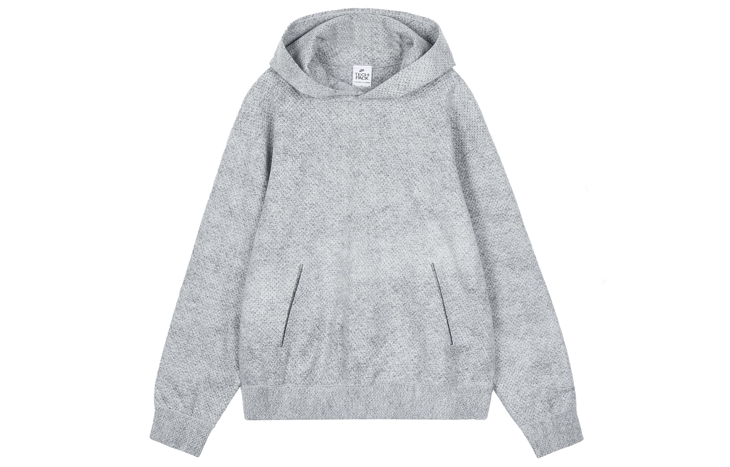 Nike Sweatshirts Men s Light Gray Hooded Moderate Other FB7519-077 M