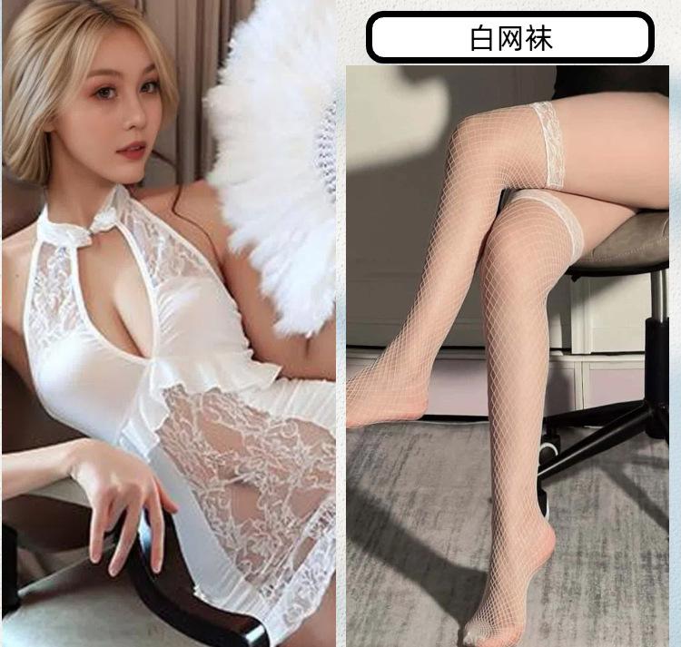 Erotic Underwear Women's Lace Sexy Cheongsam Uniform Seduction Milk See-through Clothing Passion Clothes Pure Passion Style
