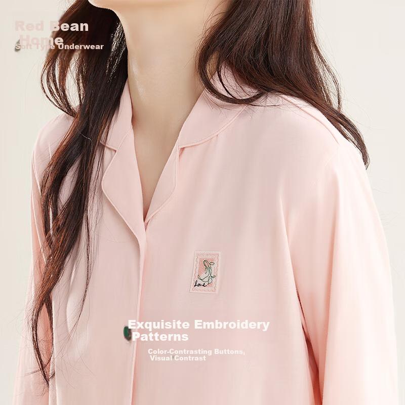 Hodohome [2024 Fa/Winter New Arriva] Pure Cotton Pajamas for, ong-Seeve Cardigan adies Seepwear Set, Fora, 170/92A