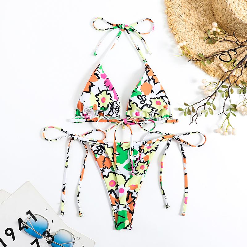 New Sexy Tiger Stripes String Micro Bikini Swimsuit Women Swimwear Female Beach Swim Wear Bathing Suit Bikini Set