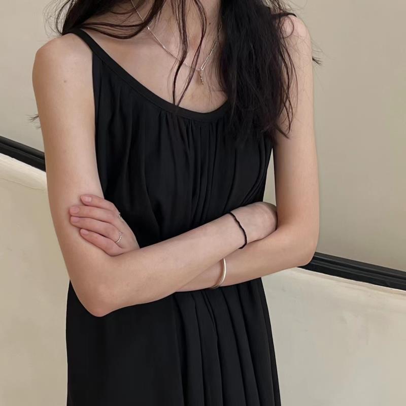 Dámské šaty Věku vzdorující Halter Šaty Volný Design s výklenky Skládaný Skládaný Smysl pro jednobarevné Šaty střední délky Nadměrná velikost