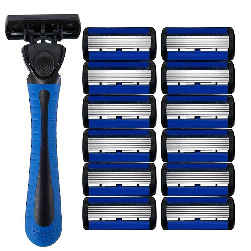 1 szt. Bezpieczna maszynka do golenia, 6-warstwowa manualna maszynka do golenia, Zmywalne, opływowe ostrze ze stali nierdzewnej do podróży i użytku domowego