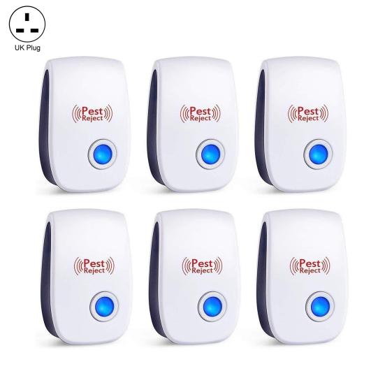 6 Adet Kararlı Ultrasonik Sıçan Kovucu Ev için Güvenilir Etkili Plastik Sivrisinek Dispeller