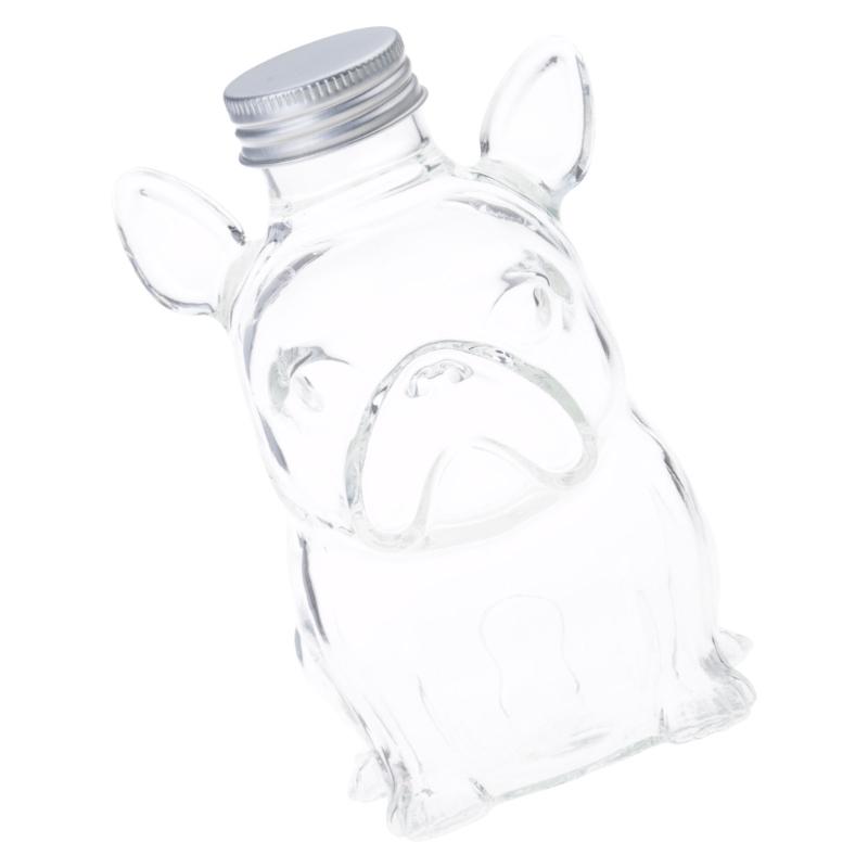 Clear Glass Pet Treat Jar Tight Lid Simple Storage For Parties Incidents