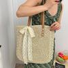 Yogodlns Eco Straw Shopping Bag For Women New Bohemian Beach Bag Large Capacity Shoulder Bag Trend Fashion Woven Handbag Tote