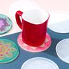 WTEMPO Epoxy Resin Embossing Molds Set DIY Bohemian Style Coaster Making Molds Creative Patterned Silicone Molds Circular Groove Teacup Mats Molds