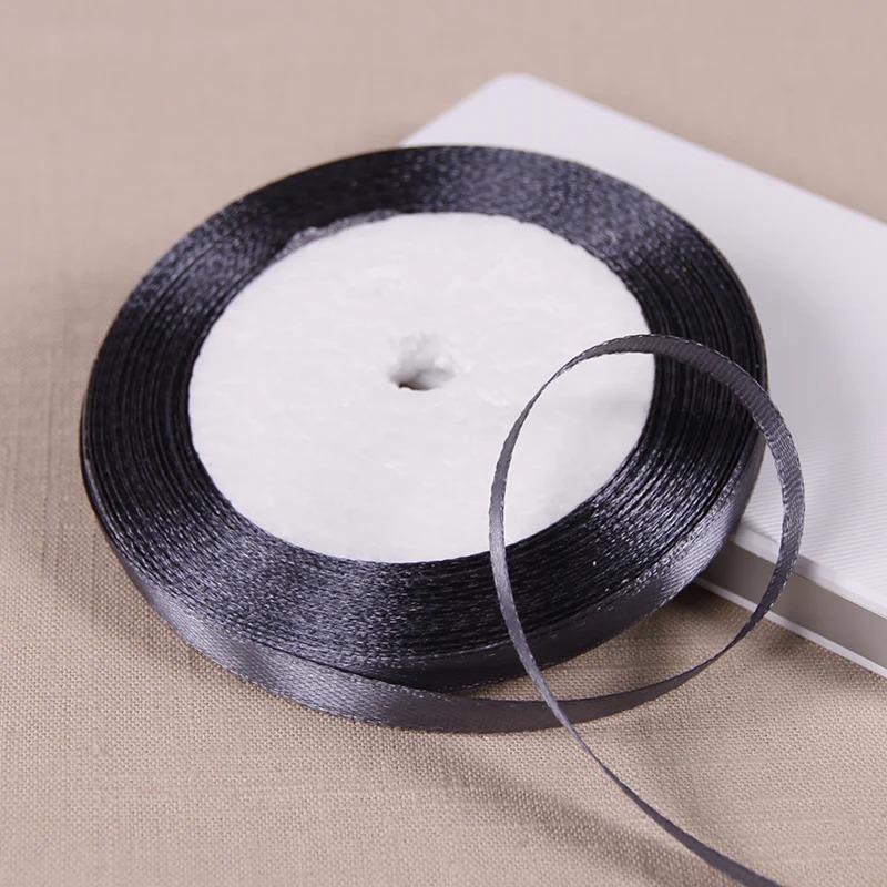 25Yards 6mm Silk Satin Ribbons for Crafts Bow Handmade Accessories for Clothing Accessories and Hats DJIY