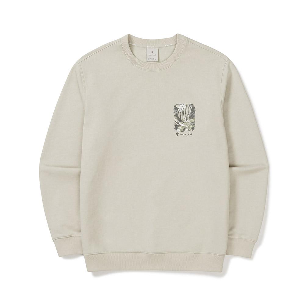 SNOWPEAK Tropical Graphic Sweatshirt Light Beige (S24FUFHT64)