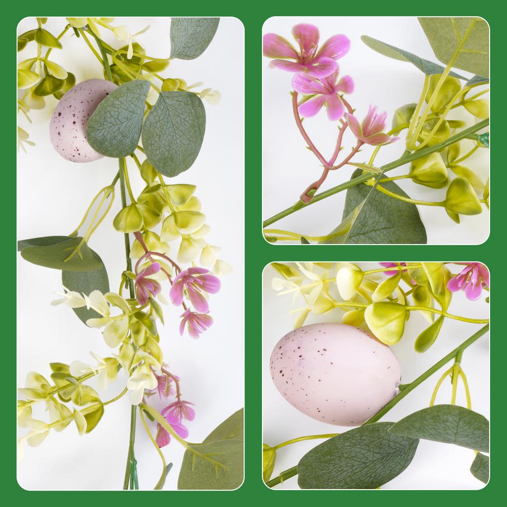 180CM Easter Egg Spring Artificial Rattan DIY Home Mantel Party Rustic Wall Festival Decoration