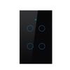 Smart Switches US Neutral Wire/No Neutral Wire Required 1/2/3/4 Gang Light WiFi Touch Switch Works with Tuya Smart Life App