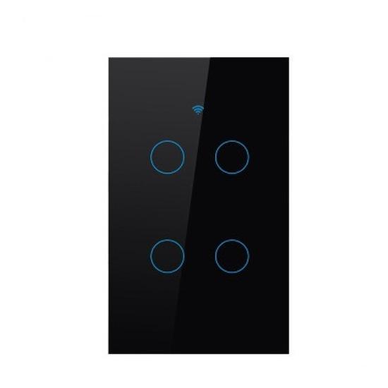 Smart Switches US Neutral Wire/No Neutral Wire Required 1/2/3/4 Gang Light WiFi Touch Switch Works with Tuya Smart Life App