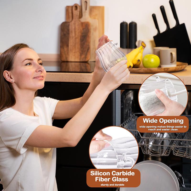 1 Pcs Glass Jars With Lids And Spoons Spice Beans Tea Glass Canisters Sealed Container For Yogurt Oatmeal Kitchen Accessories