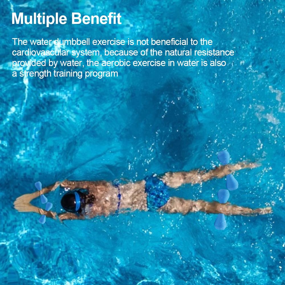 1 Pair Aquatic Dumbbells EVA Floating Water Dumbbells Aerobic Exercise Fitness Equipment for Kids Pool Accessories CN