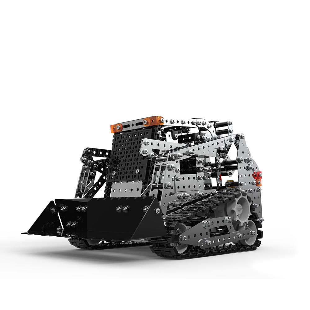 RC Buldozer DIY Nerezová ocel Sestavený SW (RC) 008 Pásový nákladní vůz 2,4G Dálkové ovládání 10 Kanálů Skládačka Stavebnice Hračky