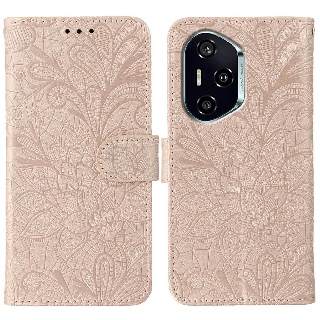 For Honor 400 Case Lace Flowers PU Leather Flip Wallet Phone Cover