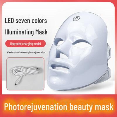 LED Photon Rejuvenation Mask: Youthful Skin Device with Red/Blue Light Therapy for Acne Removal and Facial Cleansing.