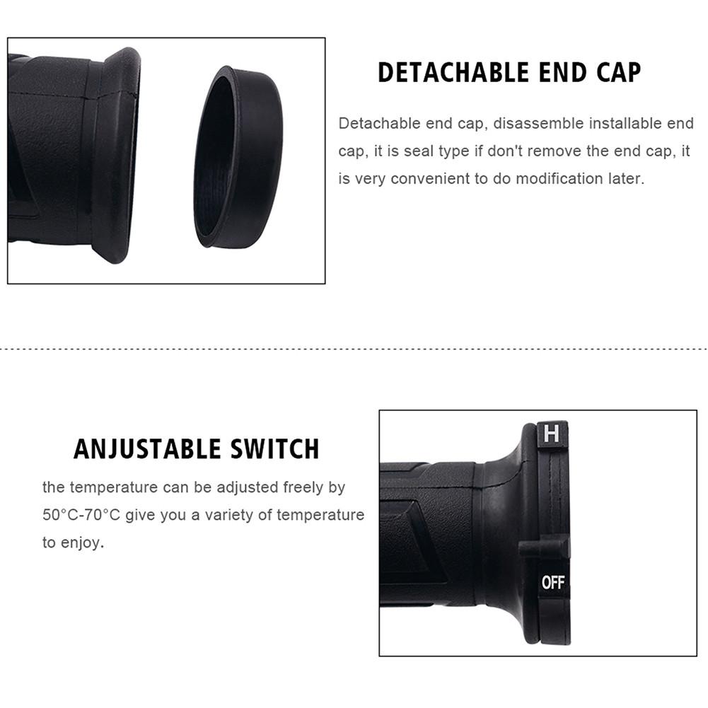 Motorcycle Handlebar Accessories Adjustable Electric Hot Heated Grips Handle Handlebar Warmer Motors