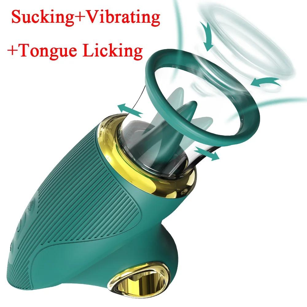 Clitoral G Spot Stimulator Nipple Vibrator Sex Toys for Women Powerful Suction Vacuum Suction Licking Tongue Female Massager