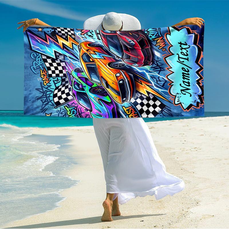 1PC Custom Name Dreams Beach Towel Highly Absorbent And Sand-Resistant Towel for Swimming, Pool, Yoga, And Travel Lightweight