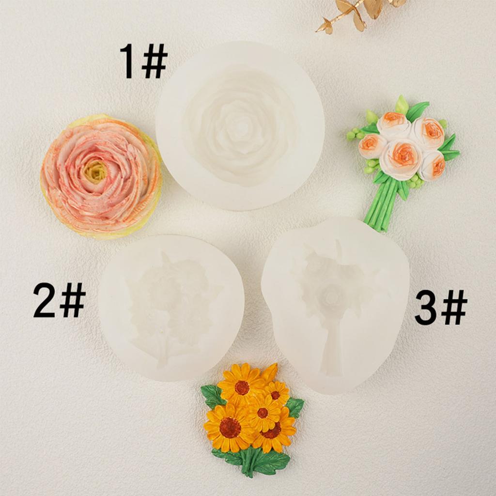 Sunflower- Peony- Sugar Chocolate Cake Fondant Mold Diy Baking Manual Candle Mold Food Grade Silicone Fondant Mould