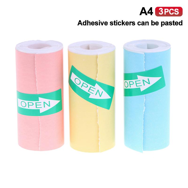 Mini Pocket Printer Self-Adhesive Paper Portable Thermal Printer Label Sticker For Printer Suitable For Home Office Study Work