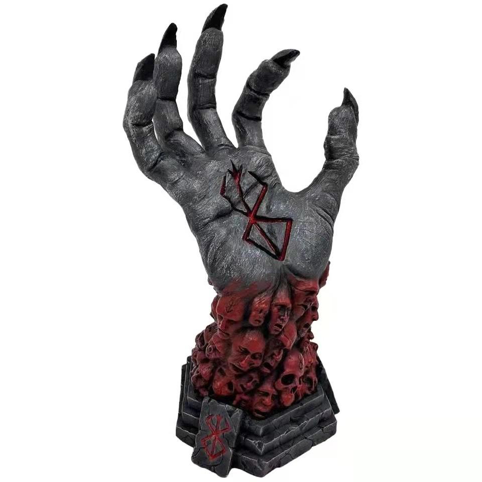 Berserk Hand of God Statue Figurines Halloween Party Props Ornament Home Office Desktop Decor Creative Gifts Resin Model Toy