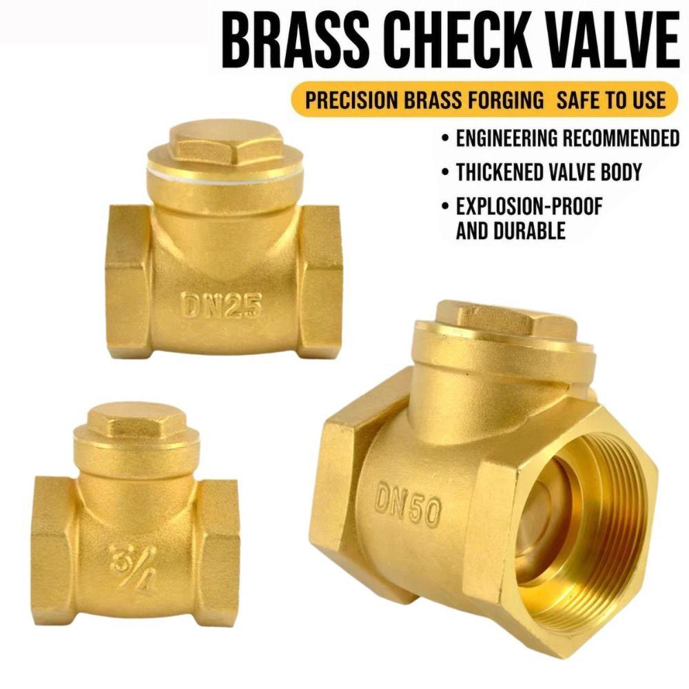 1/2" 3/4" 1" 1-1/4" 1-1/2" 2" Swing Check Valve BSP One Way Valve Durable Brass Check Valve