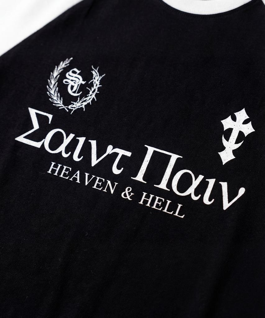 SAINTPAIN Sp Ancient Block Heavyweight Raglan Short Sleeve Tee Black