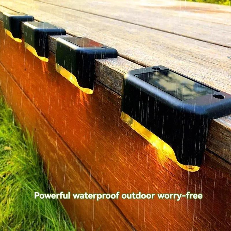 4pcs Solar Outdoor Light Outdoor Solar Lights for Garden Decor Home Waterproof Outdoor Stair Stepping Step Light