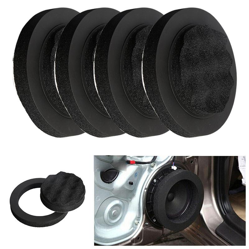 4Pcs 6.5 Inch Car Universal Speaker Ring Soundproof Cotton, Enhance The Sound Effect
