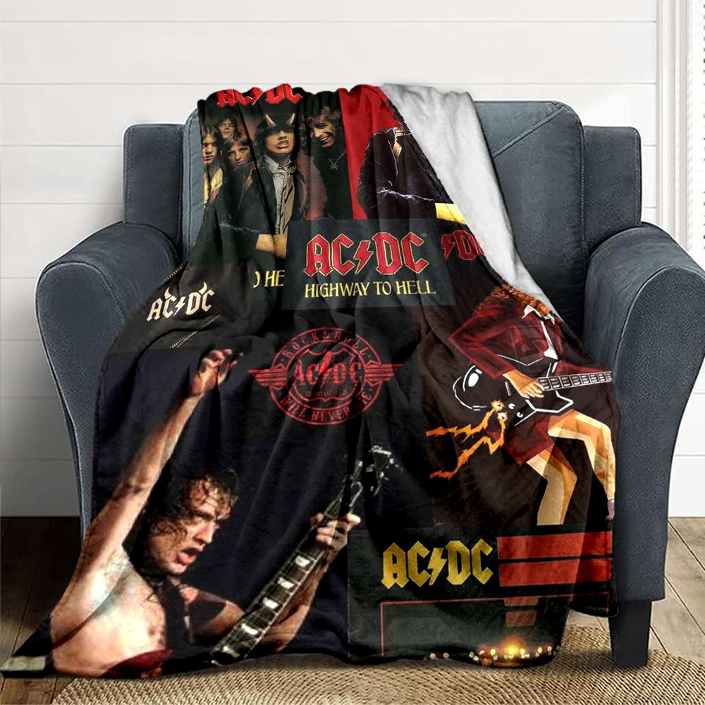 Manta de Pósters de Música Acdc Manta Suave para el Hogar Dormitorio Cama Sofá Viaje Oficina Manta Lisa de Navidad