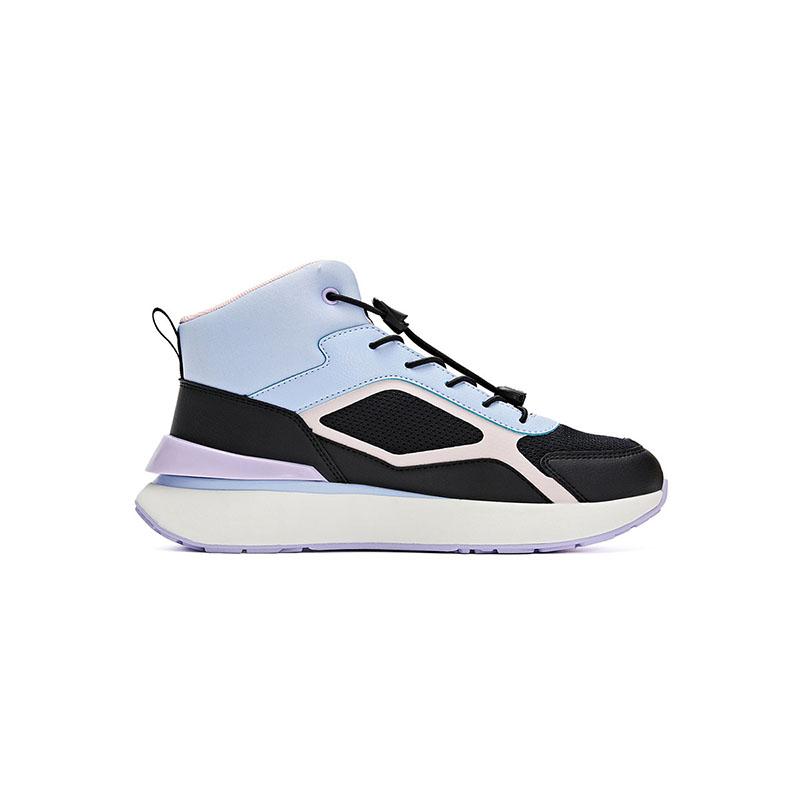 Under Armour Kids Lifestyle Series Fashion High-Top Casual Shoes Kids Sneakers Black Blue 2441304