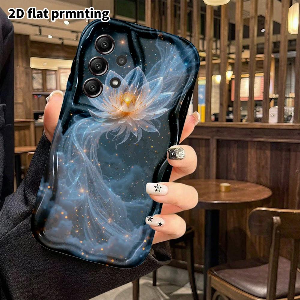 Phone Case: 2D Flat Samsung Galaxy A34 A35 S20 S22 S21 FE Plus Ultra Protective Case, Crystal Lotus, Christmas and Halloween Holiday Gift