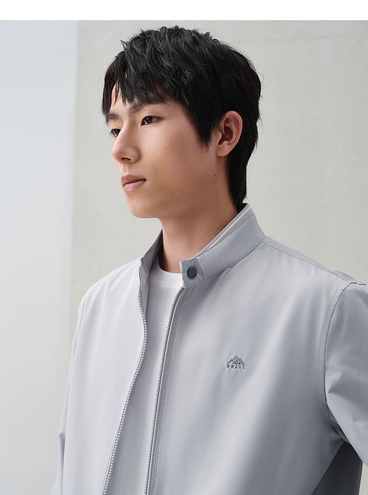 Stand Up Collar Jacket for Spring and Summer, Crisp, Fresh, Casual, Comfortable, Windproof Jacket for Men