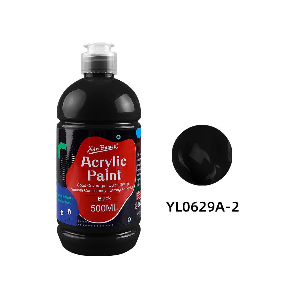 Acrylic Paint Set - 12 Colors, 500ml, Waterproof, Ideal for Art Students and DIY Projects