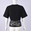 Autumn 2025 European & American Loose Cropped Elastic Round Neck Women's Two-Piece Top