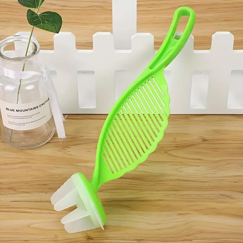 

1PC Rice Washing Artifact Does Not Hurt The Hand Rice Washing Stick Removable Silicone Head Drain Multi-functional Kitchen Tool Rice Washing Spoon зелёный