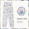 Spring/Summer Retro Floral Print Pajama Pants - Women's Korean Style, Suitable for Casual Wear, Loose Fit, Ideal for Spring and Autumn.