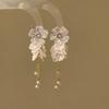 "Island White Flower" White Flower Earrings New Popular High-end Tassel Holiday Earrings Women