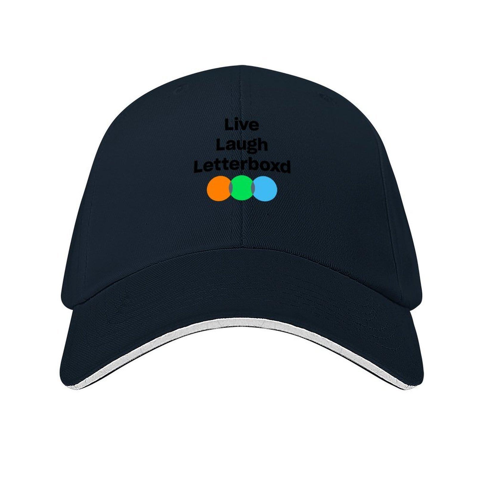 

live laugh letterboxd Baseball Cap Hat Man Luxury Beach designer cap funny hat Caps Women Mens