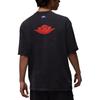 Jordan Air SS25 Série Rare Air Moda Confortável Simples Camiseta de Manga Curta Masculina Tops Preto Vermelho-Chile IB3130-010